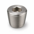 Plug DIN 906 conisch R1/8" RVS A4 blank