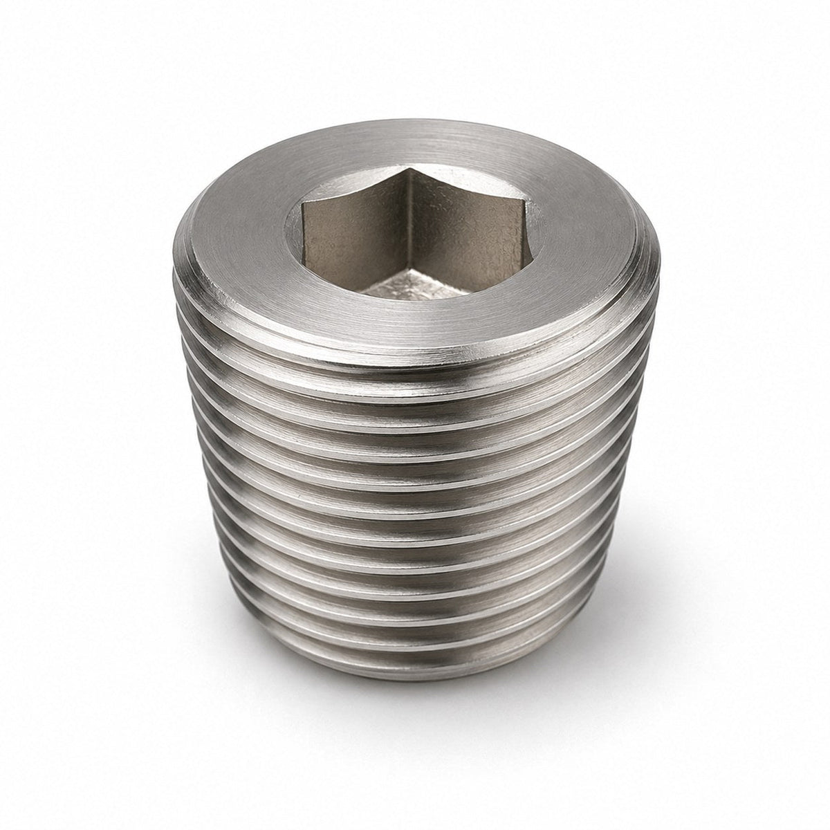 Plug DIN 906 conisch R1/4" RVS A4 blank