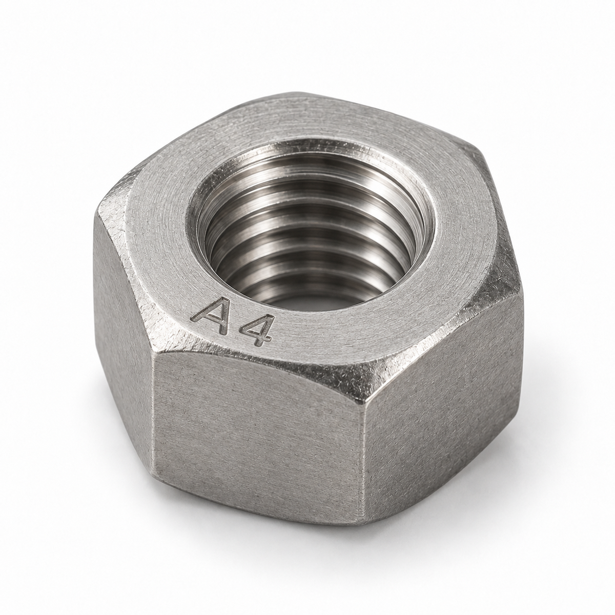 Zeskantmoer UNC 1/4"-20 RVS A4 blank